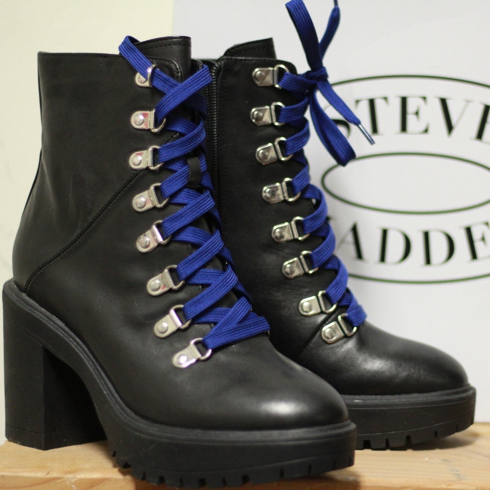 Black Rocker Leather Boots